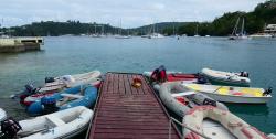 The tilting dinghy-dock in Port Vila
